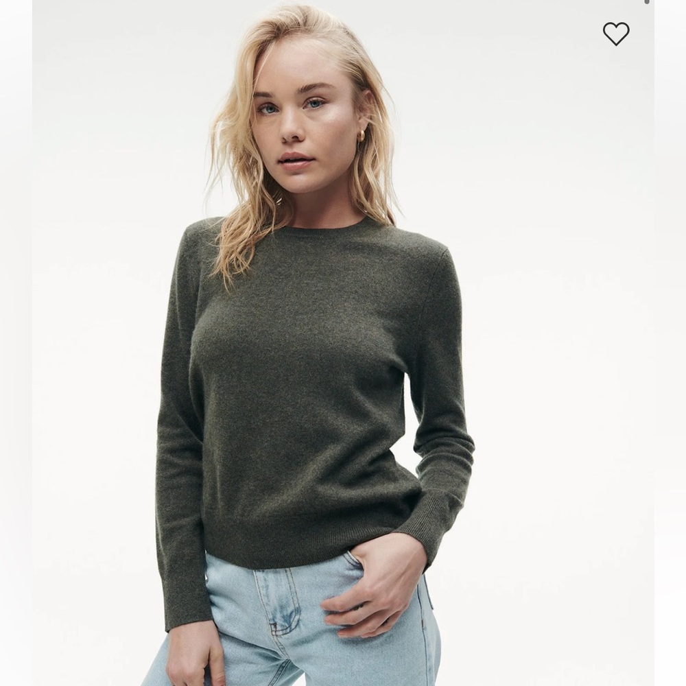 NAADAM Olive Green Crewneck Sweater